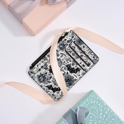 Image of Tipmile Womens Credit Card Holder Wallet, Small Slim RFID Blocking Sleeve | Mini Tiny Cute ID Case, Minimalist Zipper Pocket Wallet, Thin Coin Purse, Mothers Gift