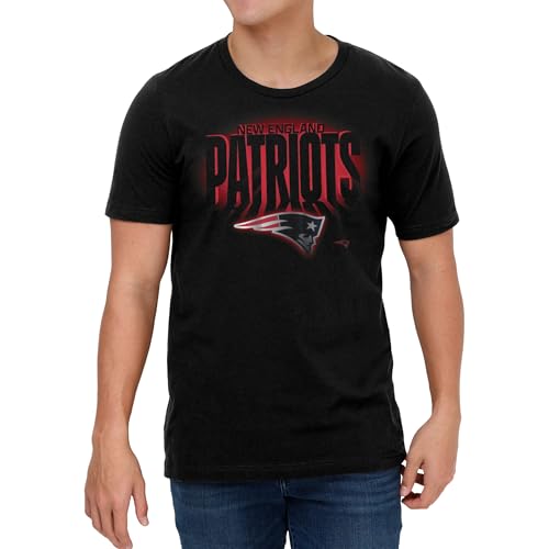 FOCO New England Patriots NFL Team Logo Floodlight Short Sleeve T-Shirt, Black