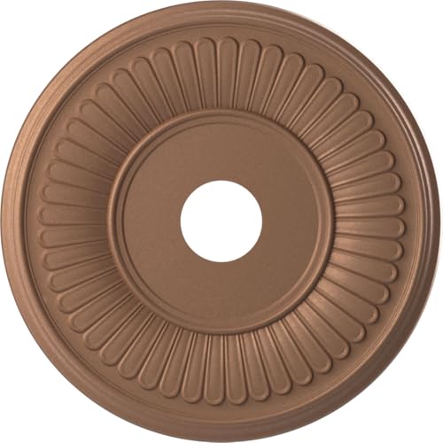 Ekena Millwork 19"OD x 3 1/2"ID x 1"P Berkshire Thermoformed PVC Ceiling Medallion (Fits Canopies up to 8 3/8"), Aged Copper
