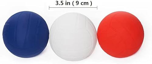 Miniatura 2 de Roundnet - Pelota de voleibol reemplazable, paquete de 3 unidades, rojo, blanco, azul, con bomba