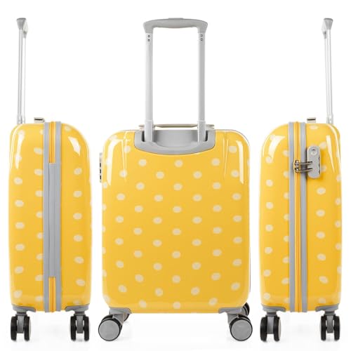 Luggage Sets - Suitcase Set of 2 pcs - Hard Shell Suitcase. Lightweight Hard Suitcase - Set with TSA Combination Lock - Set in Small Cabin Size and Medium, Yellow, Small, medium /3