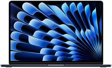 Apple 2024 MacBook Air (15-inch, Apple M3 chip with 8‑core CPU and 10‑core GPU, 16GB Unified Memory, 512GB) - Midnight