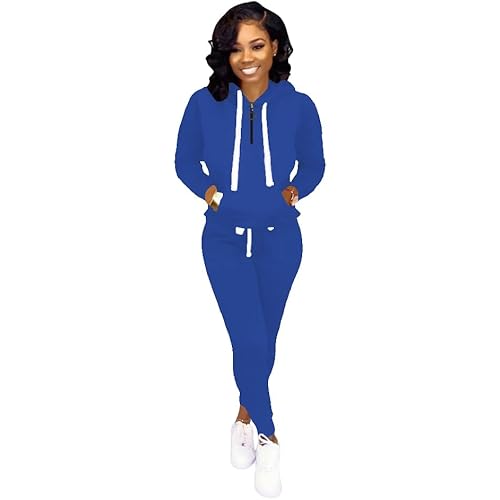Nimsruc Two Piece Outfits For Women Jogging Suits Casual Sweatsuits Jogger Tracksuits Long Sleeve Hoodie Matching Sets