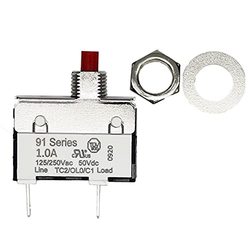 ANICEMOON KUOYUH USA 1-3.75 Amps 91 Series Push-to-Reset Thermal Circuit Breaker (1-Pack) (1.0A) Review