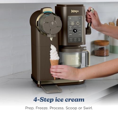 Ninja Creami Scoop & Swirl 13-in-1 Ice Cream and Soft Serve Maker, NC701BR