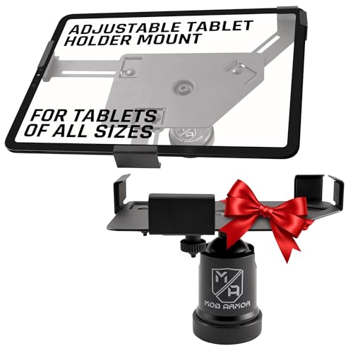 Mob Armor Tab Mount Maxx - Universal Magnetic Tablet Holder for Car, USA Assembled Car Mount for 7"-13" Tablets, Christmas, White Elephant for Men, Dad, Boyfriend & Husband