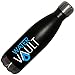 WaterVault Vacuum Insulated Water Bottles -18/8 Stainless Steel Thermos Bottle - Keeps Cold 24 Hours, Hot 12 Hours - Double Wall + Copper Thermo Technology, 17oz, Matte Black