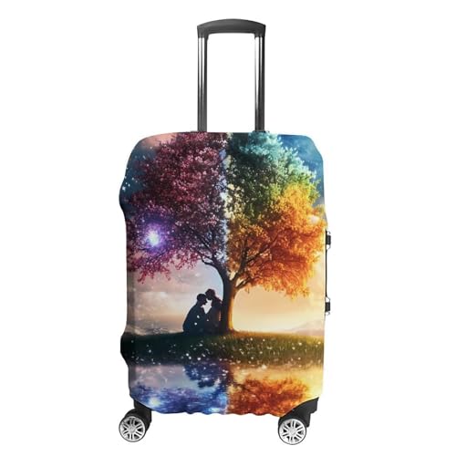 Tree And Life Unisex Luggage Cover Washable Travel Suitcase Case Elastic Baggage Protective Covers M