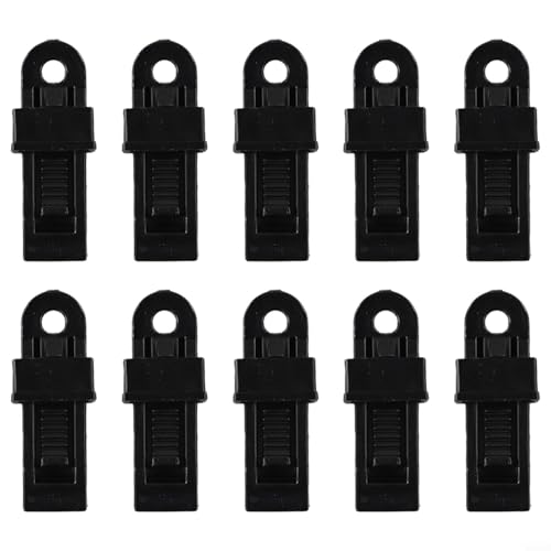 Vidonergy Lot de 10 poignées de verrouillage réglables et robustes pour bâches, tissus d'ombrage et auvents – Matériau PP, capacité de charge jusqu'à 72,6 kg, pour camping et caravane en plein air
