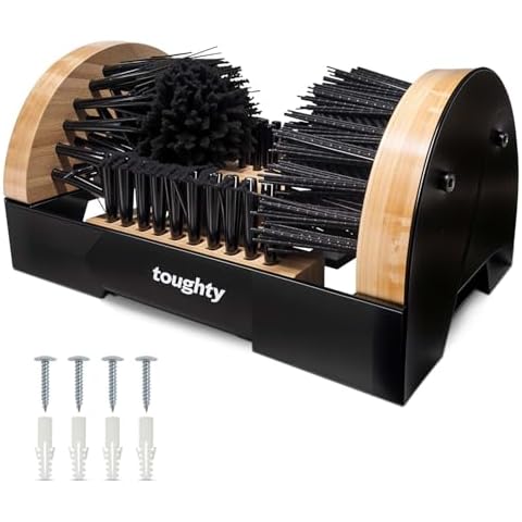 Toughty Boot Scrubber - All Weather Industrial Shoe, Boot Cleaner with Scraper Brush - Mountable Dirt Remover for Indoor/Outdoor Use - Golf Shoe Buffer, Rugged Boot Scrubber for Home or Worksites Cover