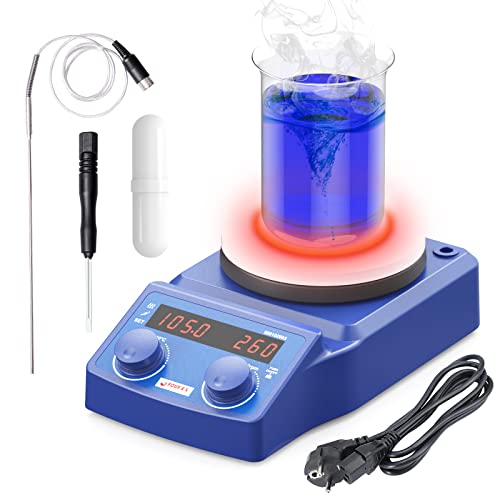 Agitatore Magnetico Digitale PRECIPETTE Per Laboratorio - Velocità Regolabile 350-3000rpm, Capacità 5L Con Display LED E Barre Magnetiche - Foto 9
