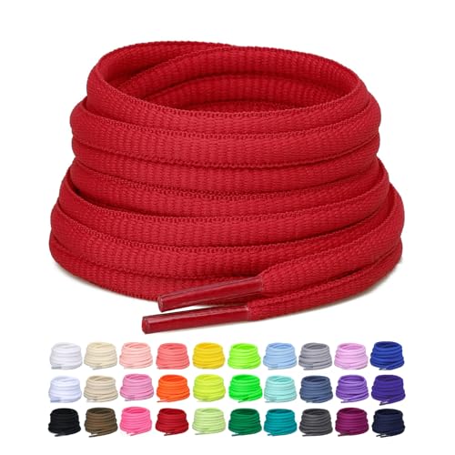 Image of 2 Pairs Oval Athletic Shoelaces 33 Colors 1 /4 inch Half Round Shoe Laces for Sneakers