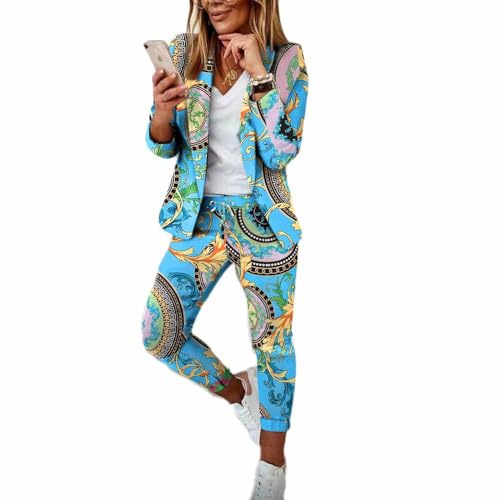 Godoboo Damen Business Anzug Set 2 Stück Revers Büro Business Formal...