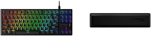 HyperX Alloy Origins Core - Teclado mecánico para juegos Tenkeyless y reposamuñecas - Tenkeyless - Gel de enfriamiento - Espuma viscoelástica -