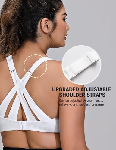 Image of ZeroBound Women's High Impact Sports Bra Criss-Cross Back Full Coverage