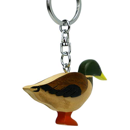 Ente Stockente Erpel Schlüsselanhänger aus Holz