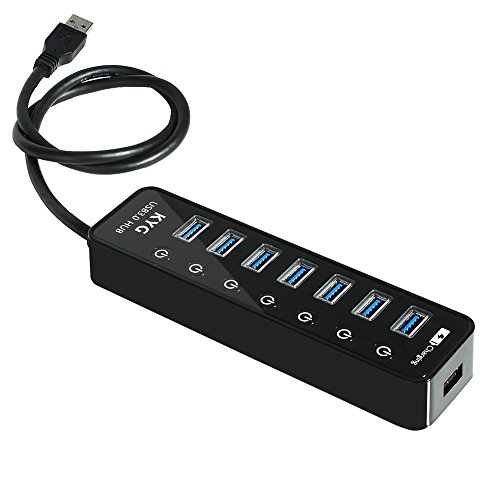 KYG USB Hub 7+1 Porte Interruttori Indipendenti