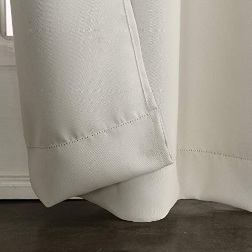 Sun Zero Easton Energy Saving Blackout Grommet Curtain Panel, 40" x 95", Pearl, White, W 40" x L 95" (1 Panels) - Image 3