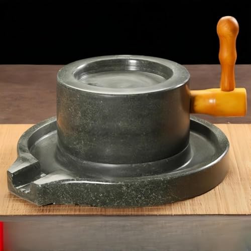 卓上型手動石臼製粉器 家庭用昔ながらの石うす 小麦・お茶・そば・米粉・ウコン・粗塩等対応 妻や母親への最適プレゼント (石臼)
