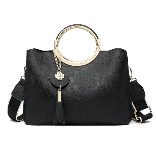 Chinese Style Classic Clutch Shoulder Tote Handbag Ladies PU Leather Cross Body Purses With Magnetic And Zipper Closure