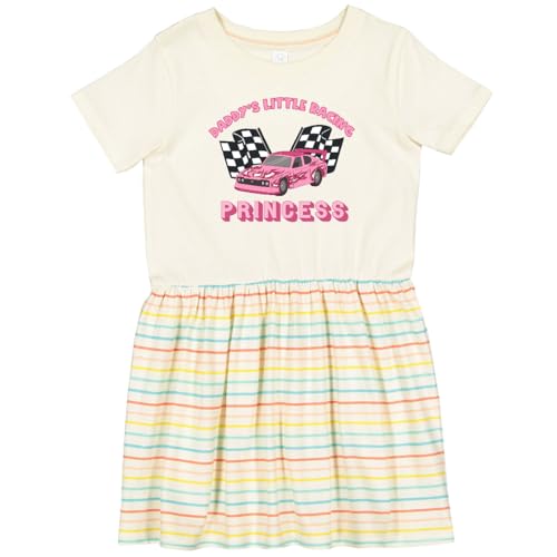 inktastic Daddy's Racing Princess Pink Race Car Toddler Dress