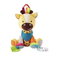Skip Hop Bandana Buddies Baby Activity and Teething Toy with Multi-Sensory Rattle and Textures, Giraffe
