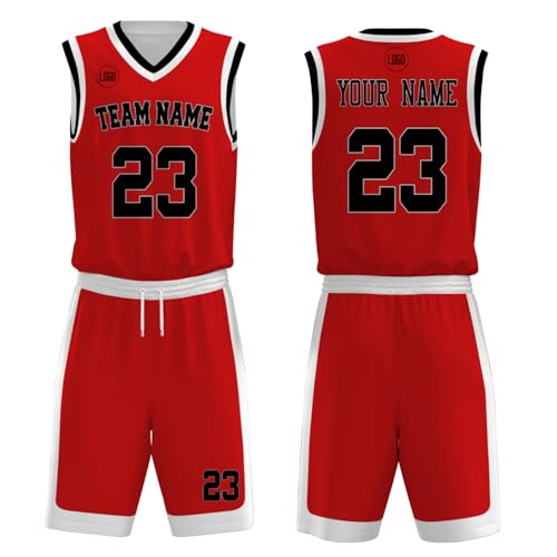 Custom Basketball Jersey Printed Basketball Suit Personalized Basketball Shorts Breathable Sportswear for Men Women