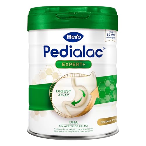 Hero Baby - Leche de Inicio Pedialac Digest AE/AC 800g, Leche en Polvo para Bebés, Leche de Inicio en Polvo para Bebé desde el Primer Día, Fórmula para los Bebés con Cólicos y Estreñimientos