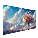 【IMPERMÉABLE ET FACILE À NETTOYER】La surface lisse de ce tapis de bureau gaming est dotée d'un revêtement imperméable qui empêche efficacement les déversements de boissons. Essuyez simplement le tapis de souris avec un chiffon humide pour un nettoyage facile.