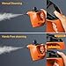 Handheld Steam Cleaner, Steam Cleaner with 16 PCS Accessory & Safety Lock, 500ML Large Capacity Natural Surface Steam for Cleaning, Multipurpose Steamer for Home, Car, Bathroom, Grease (Orange)