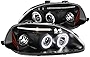 1996 1997 1998 Honda Civic Ek9 Projector Headlights Black 96 97 98
