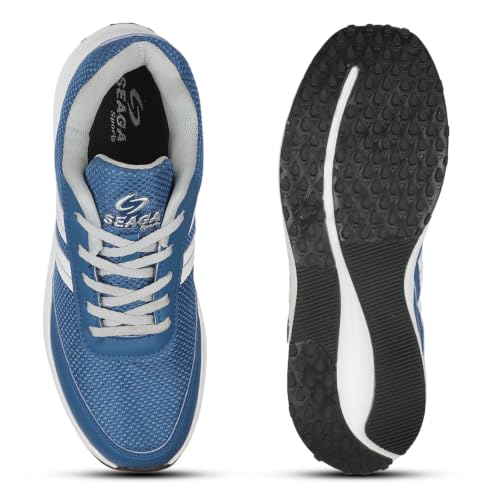 Image of SEAGA Sports Men Running Sports Shoes | Super Soft Breathable Casual Sneakers for Men | Anti-Skid Sole | Cushioned Insole | Lightweight Shoes Pack of 1