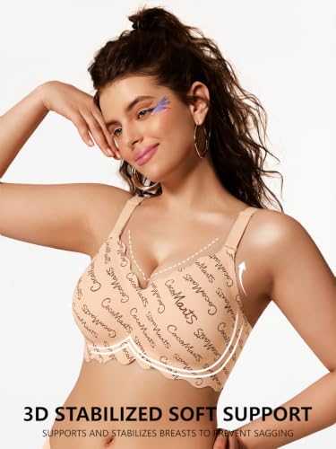 Image of COCOMARTS Jelly Bras for Women No Underwire Scalloped Wireless Push Up Bra | Seamless Full Coverage Supportive Everyday Essentials Tshirt Bras, Soft Breathable Comfortable Bralettes