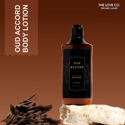 Image of THE LOVE CO. Oud Accord Body Lotion - Deep Hydration for Dry skin with Natural Oils & Shea Butter for Daily Skin Care - Intense Moisture Vitamin E Enriched - 250ml each Pack of 2