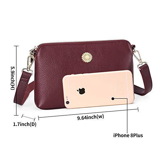 Image of SENDEFN Small Crossbody Phone Purses for Women Vegan Leather Crossbody Bags Shoulder Handbags