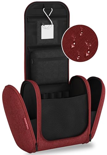 NISHEL Beauty Case Da Viaggio Grande, Appendi, Impermeabile, 4 Scomparti - Capacità Extra (30,5 Cm X 90,2 Cm Aperto) - Nero - 5