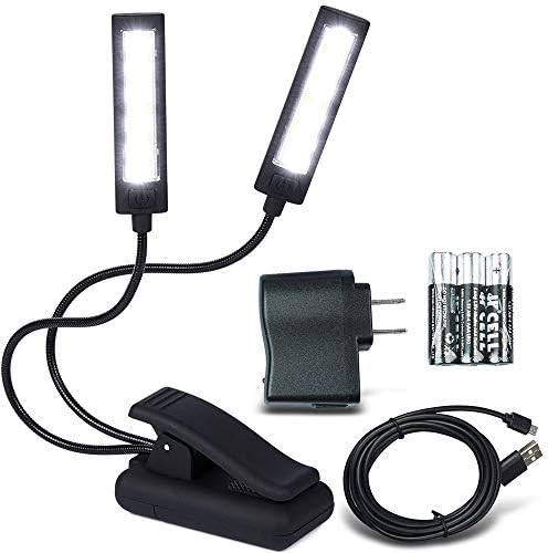 Lumiens Brooklyn - Music Stand Light Clip On - LED Musician Lamp for All Music Stands, Pianos, Orchestra Pits, Work Tables, Desks, and More - #1 Among Music Stand Lights - AAA Battery Powered