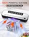 CEROBEAR Food Vacuum Sealer Machine, 75kpa Powerful Food Saver Vacuum Sealer Machine with Cutter, 6-in-1 Automatic Air Sealing for Food Storage, Sous Vide, Meat, Vegetables, Dry/Moist Modes