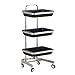 Regał magazynowy Wózek do serwowania Wózek medyczny Wózek 3-poziomowy z uchwytem, ​​3 szuflady Salon fryzjerski Spa Wózek na kółkach z ciężkimi kołami, 38 × 40 × 87 cm (38 × 40 × 87 cm)