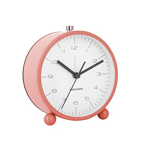 Karlsson Alarm Clock Pellet Feet Matt Coral Pink