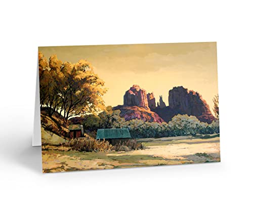 Image of Stonehouse Collection | Catherdral Rock Note Cards | Sedona, Arizona Not Card Set | 10 Boxed Cards & Envelopes | Red Rock Note Cards (Cathedral Rock)