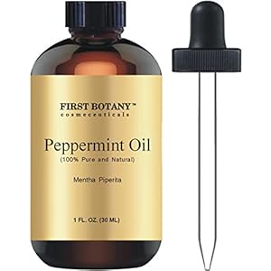 First Botany, 100{b13794532221bd7716b1630afd9d7d94fcba1925a8b0df34bdffa89758f7d763} Pure Peppermint Oil – Premium Peppermint Essential Oil for Aromatherapy, Massage, Topical & Household Uses – 1 fl oz (Peppermint)