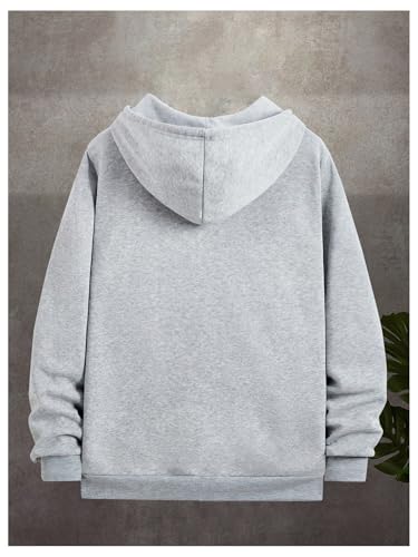 SHENHE Men's Drawstring Zip Up Hoodie Casual Drop Shoulder Hooded Sweatshirt with Pocket2