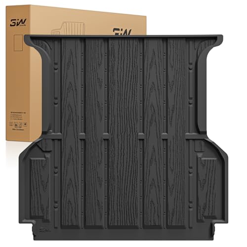 Image of 3W Truck Bed Mat for Ford Ranger (5FT, 59.6 inch Bed) 2024-2026 Vehicle Bed Mat, Vehicle Bed Mat Custom Fit Flush All Weather Protection TPE Pickup Car Bed Cargo Trunk Liner for Ranger