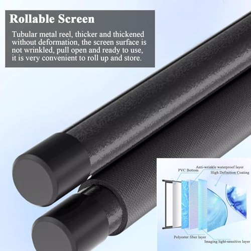 Pantalla retráctil manual 60 pulgadas 16:9 para proyección miniatura 4