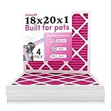 18x20x1 Air Filter by Colorfil | Color Changing Filters Designed for Cat and Dog Odor | MERV 8 Filter | Air FIlter 18x20x1 | Air Conditioner Filter | HVAC Filter for Pet Hair | 18x20 Air Filter 4 pack