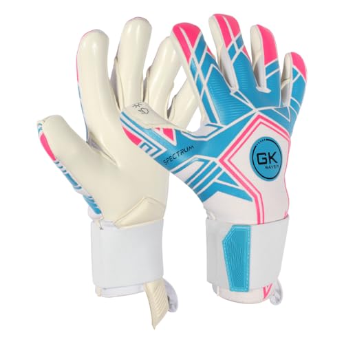 GK Saver Football Goalkeeper Goalie Gloves | Anti-Slip Grip Palms | Spectrum Series | Goalkeeping GK Gloves| Perfect for Intense Soccer Gameplay (Spectrum S1, SIZE 6)
