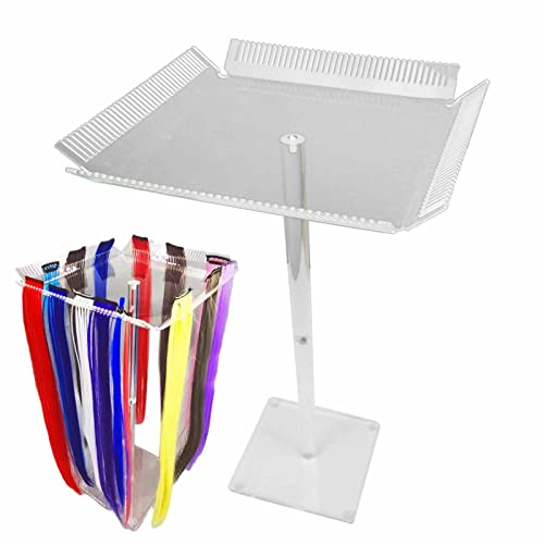 Exibição Extensão Cabelo | Organizador extensão cabelo acrílico - Suporte extensão cabelo quatro lad