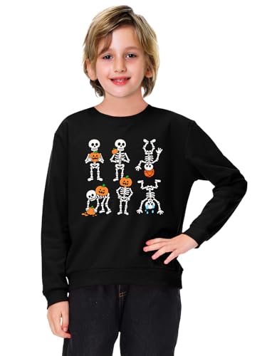 Image of Remimi Kids Halloween Sweatshirt Long Sleeve Thanksgiving Tops 3-14 Years