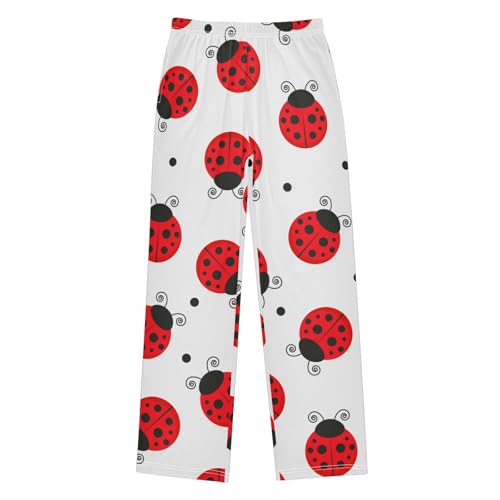 Ladybirds Flying Boys Pants Boys Athletic Pants Long Pant for Boywith Pockets Wide-Leg Size 6-14Y